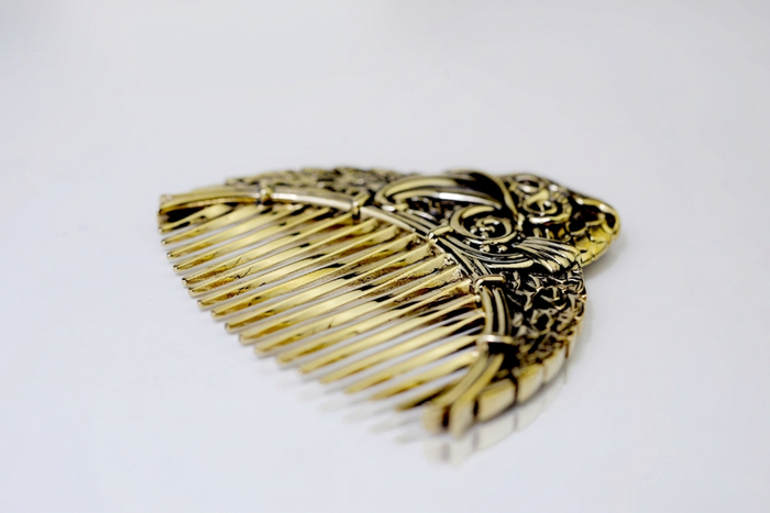 vkngjewelry Comb Handcrafted Eagle Solid Brass Beard Comb