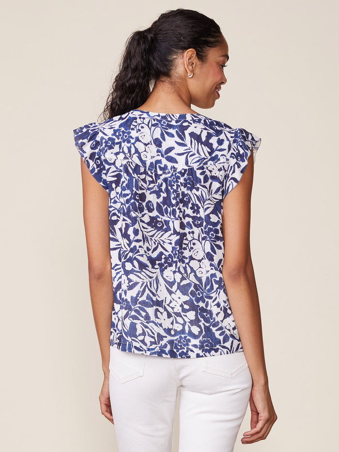 Printed Button Down Top