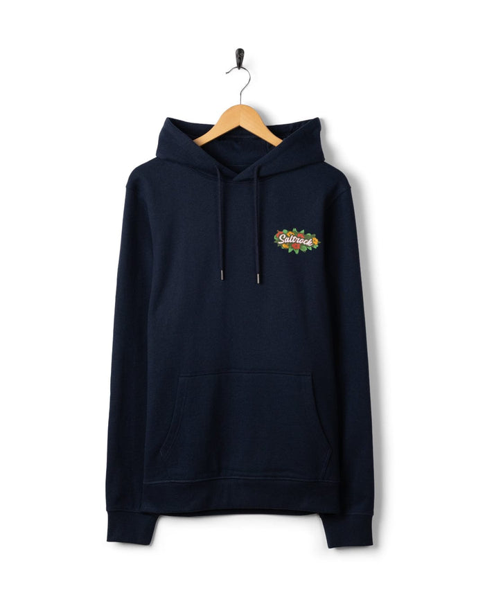 Surf Shack Cornwall Mens Pop Hoodie in Blue