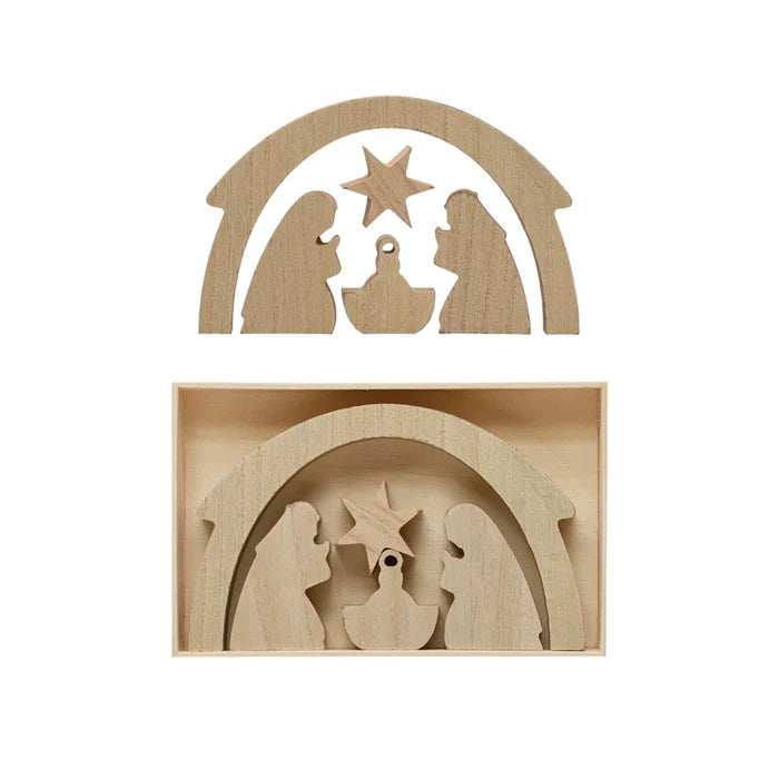 Wood Nativity
