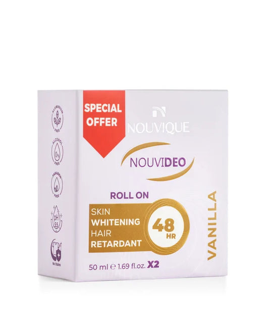 نوفيك رول اون نوفي ديو 1+1 فانيليا 50مل - Nouvique Nouvideo Roll On Vanilla 2X50ML (Kit)