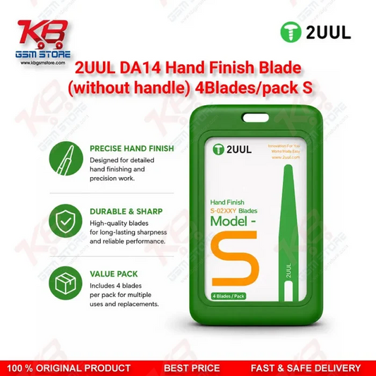 2UUL DA14 Hand Finish Blade Model-S (Without Handle) 4 Blades/Pack