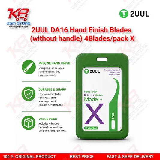 2UUL DA16 Model X Hand Finish Blades (Without Handle) – 4 Blades Pack