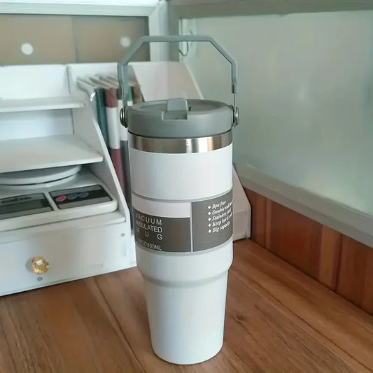 30oz Canteen Insulated Flip Cup Car Tumbler Drinkware