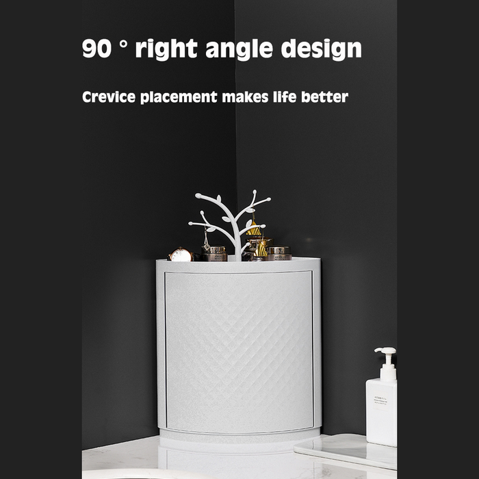360° Rotatable Corner Bathroom Storage Organizer