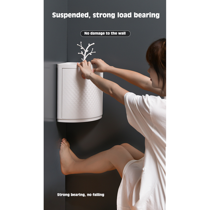 360° Rotatable Corner Bathroom Storage Organizer