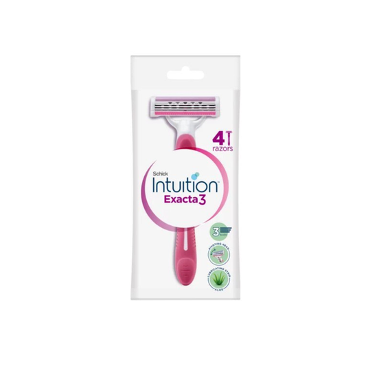 شيك انتويشن ماكينة اكستريم 4ماكينة 3شفرة  - Schick Xtreme 3 Women's Disposable Razors - 3-Blade, 4-Piece Bag