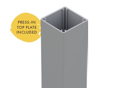 65x65mm heavy duty post 2400mm H 3mm wall thickness, heavy duty, with top cap - Image 1