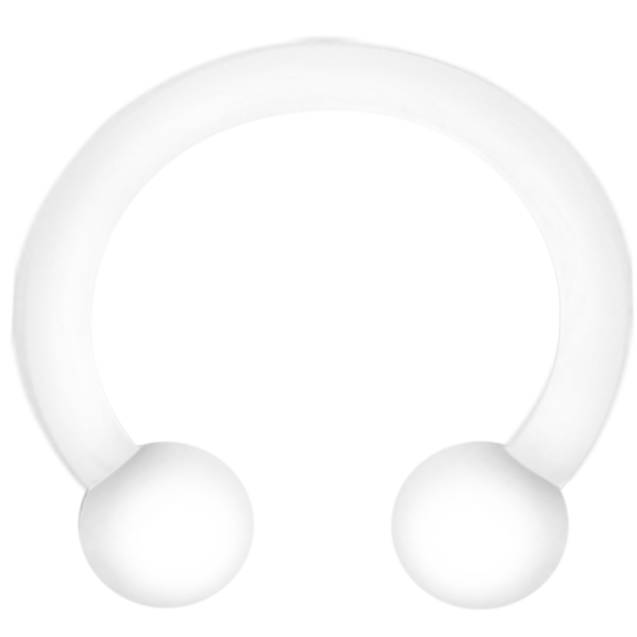 Acrylic Circular 8mm / Acrylic / Clear Horseshoe