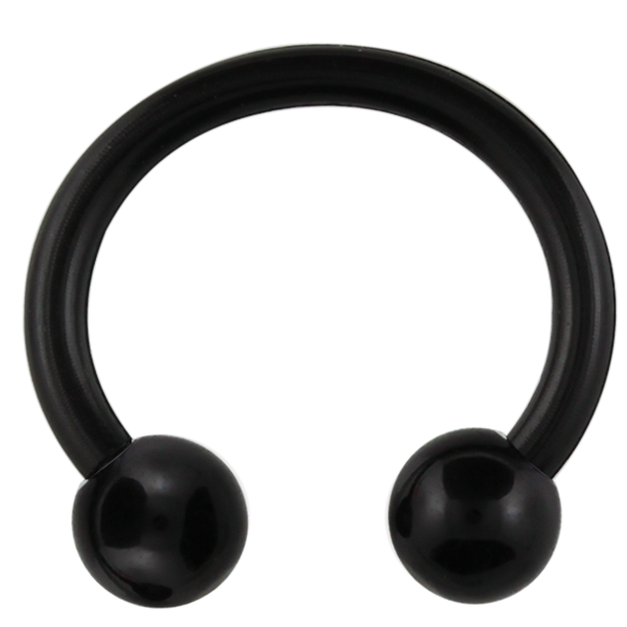 Acrylic Circular 8mm / Acrylic / Black Horseshoe