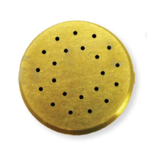 Brass Spaghetti die- 2.1mm on white background.