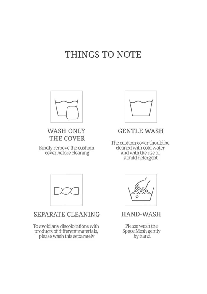 Washing instructions for a product with icons and text on a white background