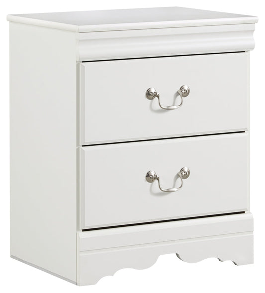 Anarasia B129-92 White Two Drawer Night Stand