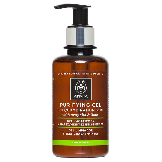 Apivita Propolis & Lime Gel Καθαρισμού Προσώπου για Ακνεϊκές Επιδερμίδες 200ml