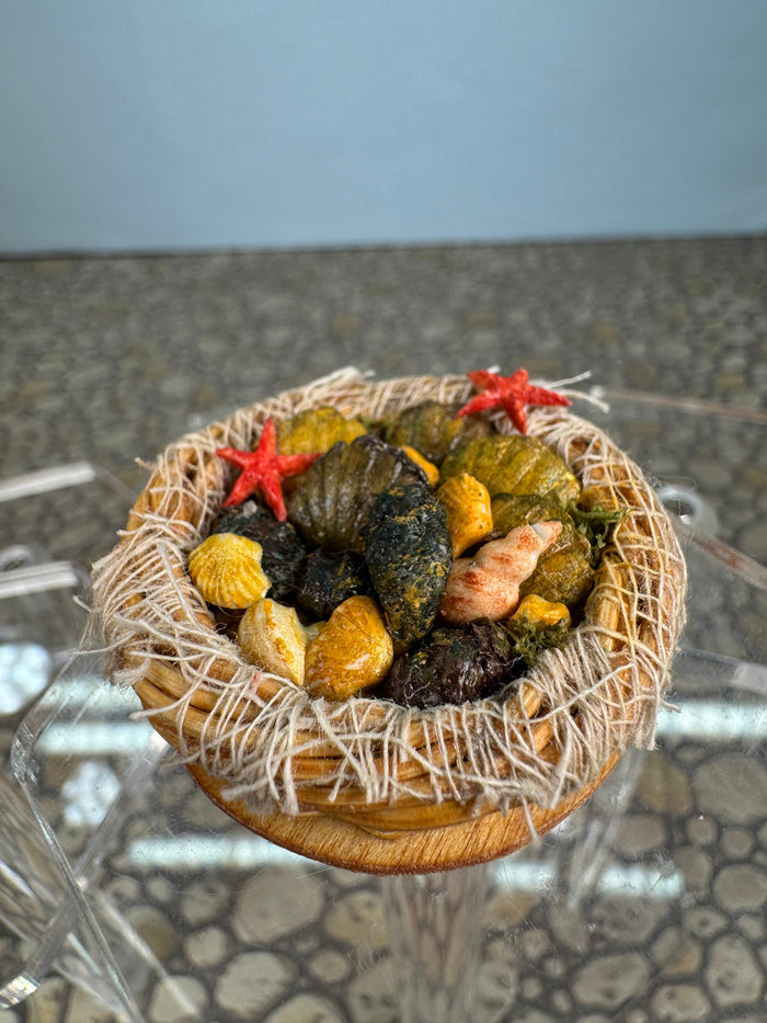 Artisan Handmade Decorated Beach Shells Basket