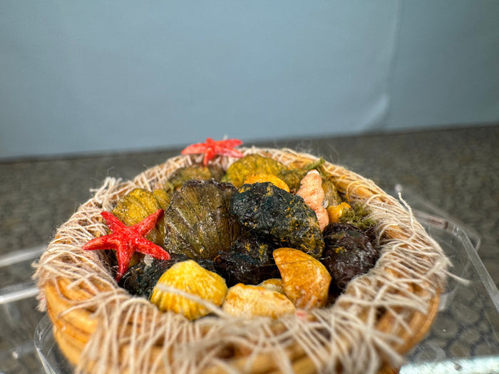 Artisan Handmade Decorated Beach Shells Basket