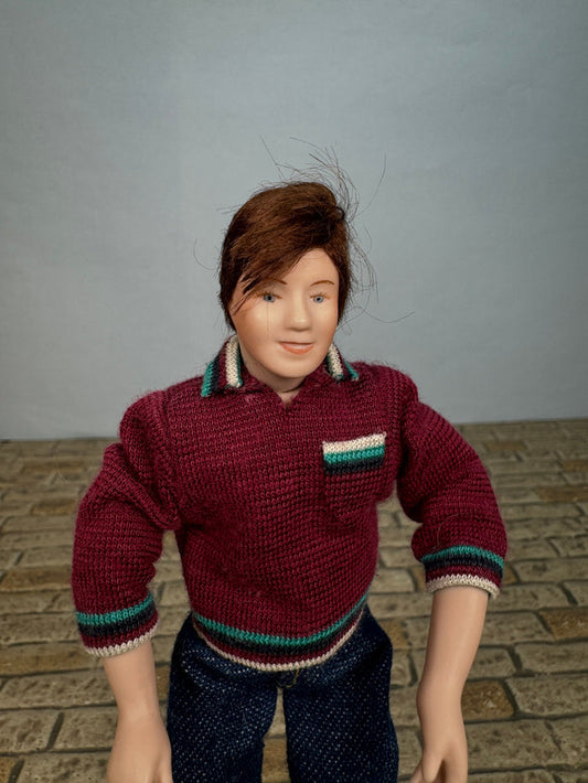 Artisan Handmade Porcelain Modern Male Man Doll