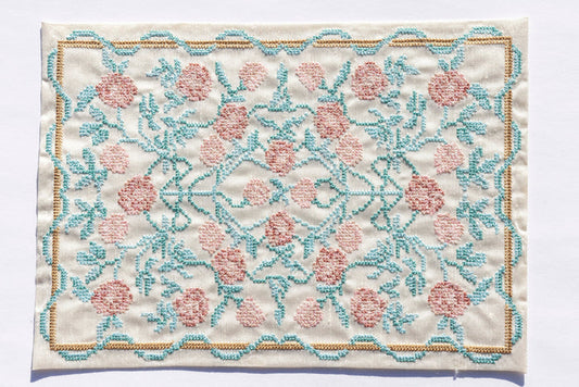 Artisan Janet Patacca Handmade Rug Camden Turquoise & Peach