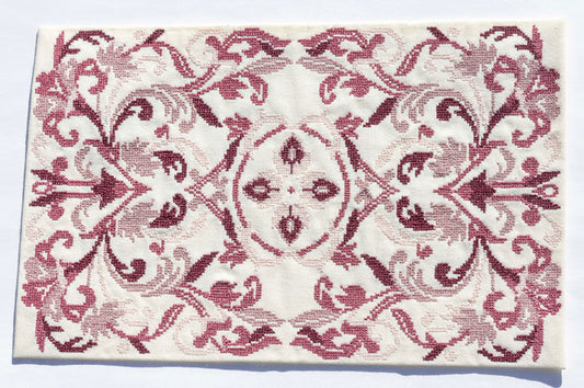 Artisan Janet Patacca Handmade Rug Lotus Burgundy