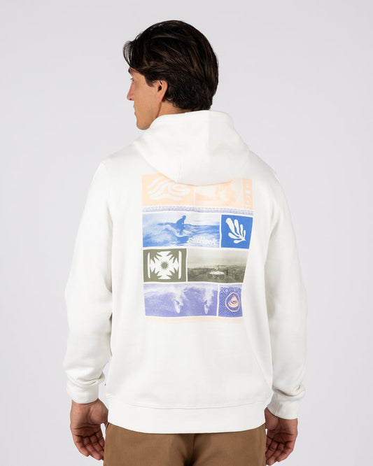 Beach Break Mens Pop Hoodie in Cream