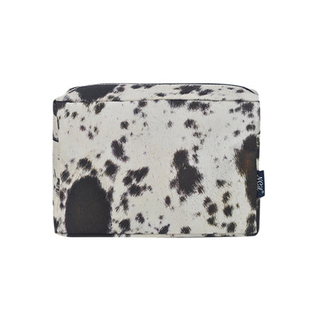 !!!Black Cowhide NGIL Large Cosmetic Travel Pouch