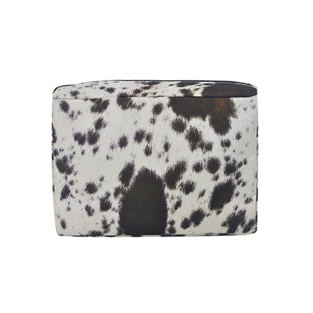 !!!Black Cowhide NGIL Large Cosmetic Travel Pouch
