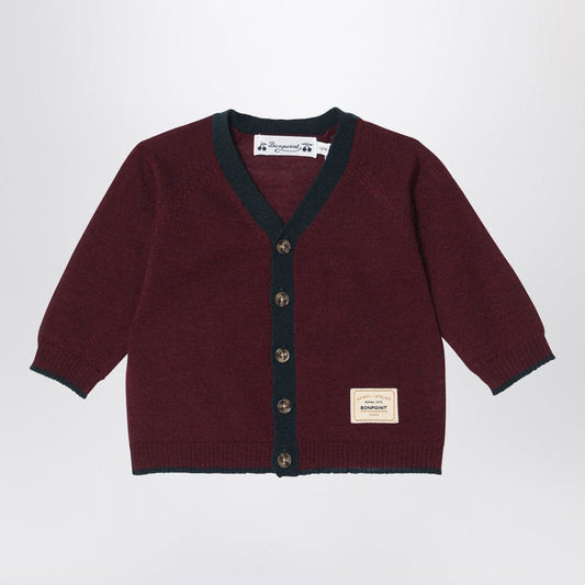 Shirts & Tops 3A Bonpoint - Burgundy wool cardigan Brand