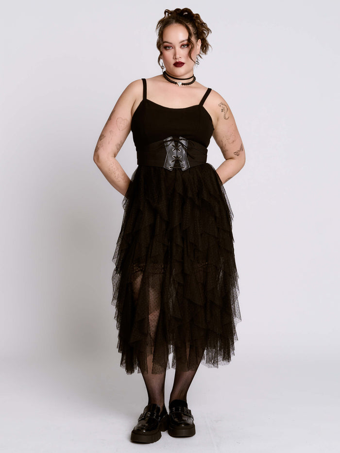 TIERED RUFFLE DRESS