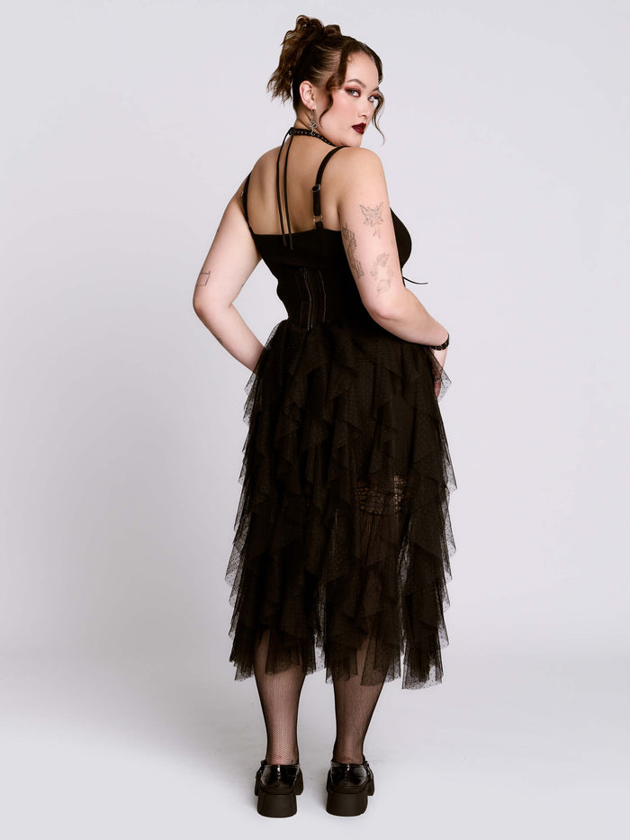 Cascade Ruffle Dress