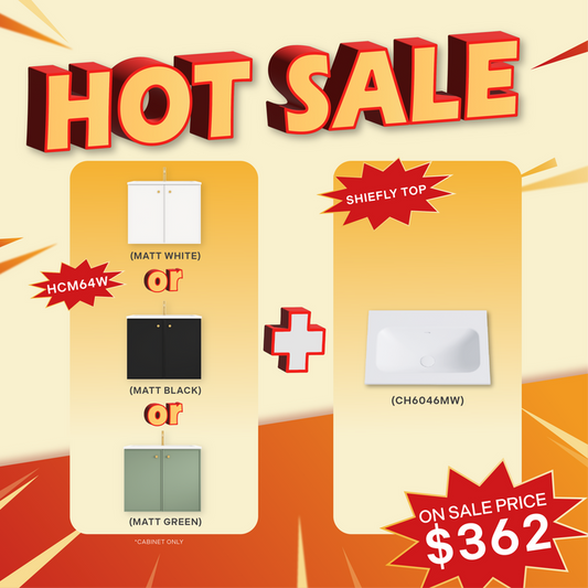 CETO H Miami Wall Hung PVC Cabinet With Soft Closing Doors 590/740/890mm