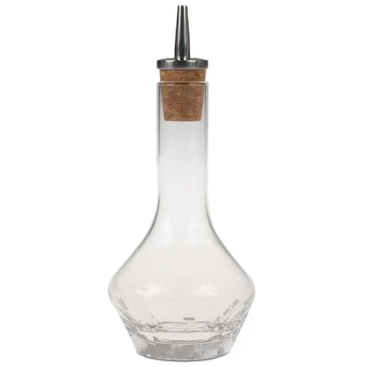 Cocktail Kingdom Beveled Bitters Bottle with Cork Dasher- 3.4Oz shot on white silo background.