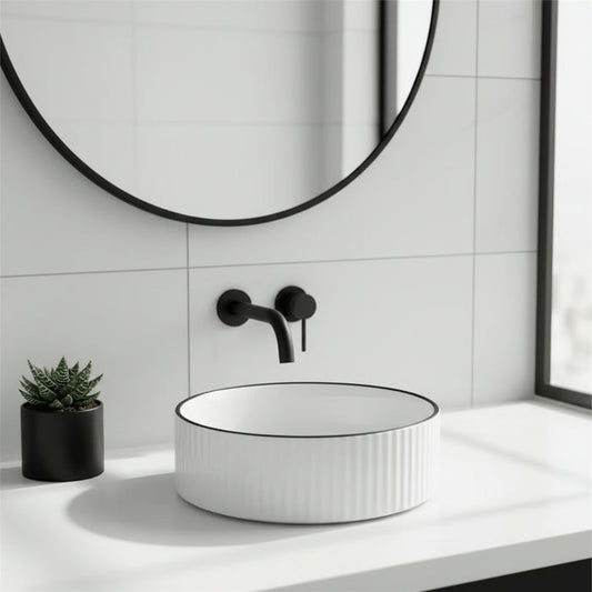 Counter Top Ceramic Basin 025 Black/ White