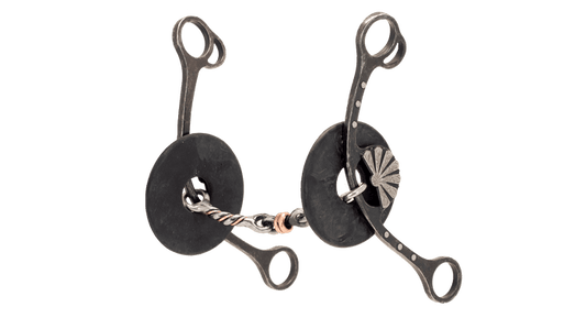 Cowboy Tack | Fan Concho Twisted  Dog Bone Gag Bit | Nellie Miller