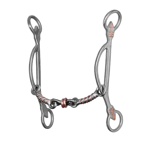 Cowboy Tack | Winner Dog Bone Copper Wrapped Gag Bit | EM Barrel Racing Series