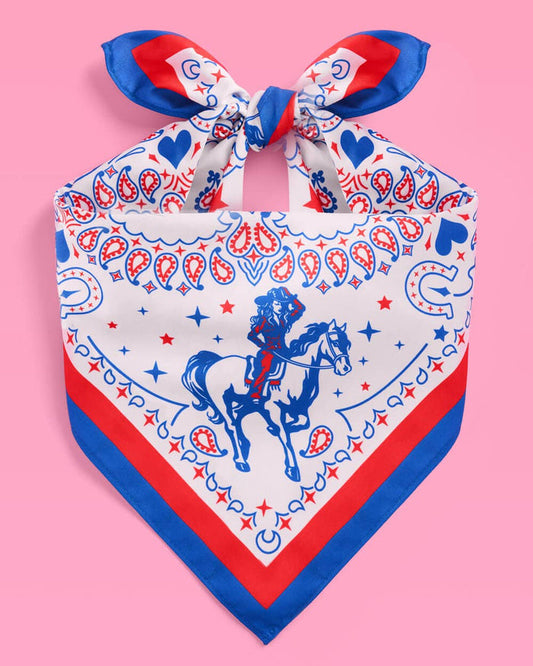 Cowgirl Bandana-Americana 27 Inch | Pink Western Rodeo Bach
