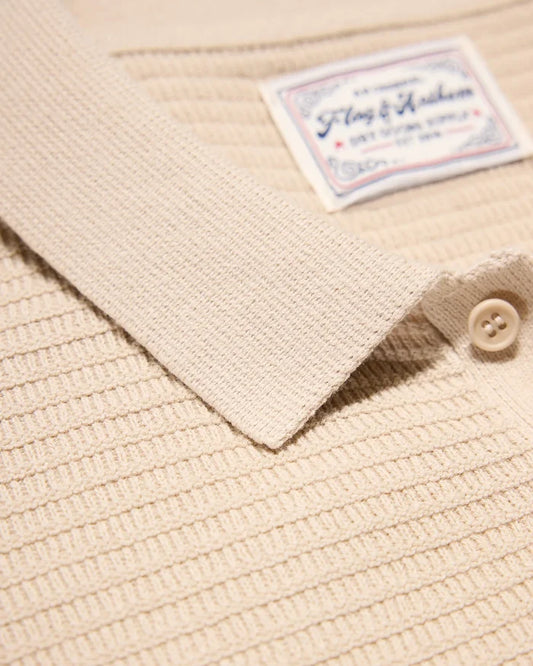 Donelly SS Textured Sweater Polo