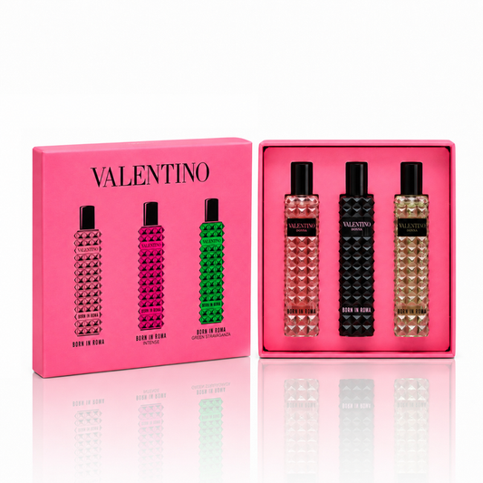 Donna Born in Roma 3-Piece Discovery Gift Set with Donna Born in Roma, Donna Born in Roma Intense, and Donna Born in Roma Green Stravaganza