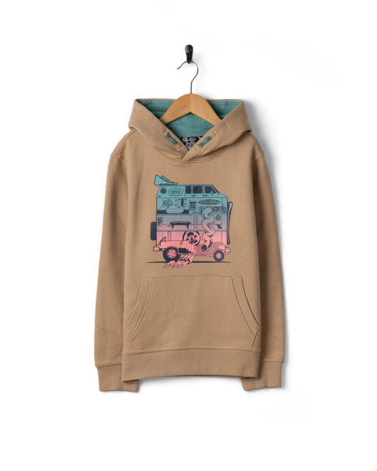 Dream Camper Kids Pop Hoodie in Beige
