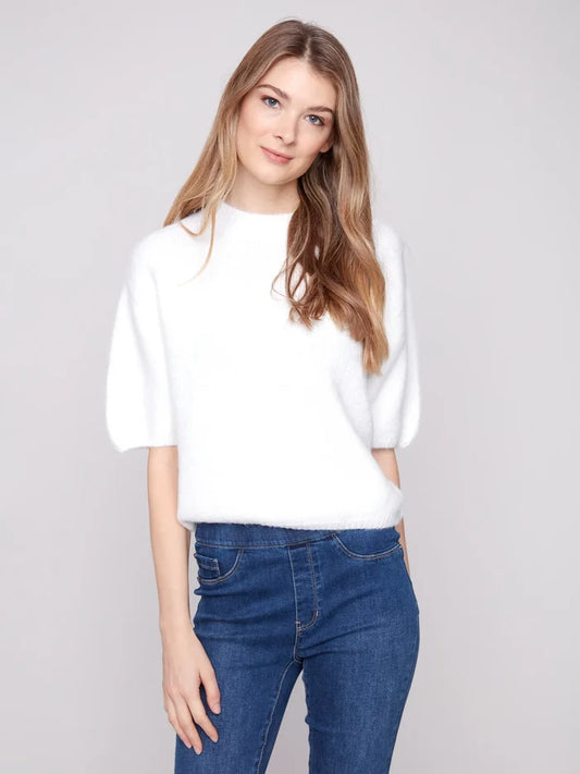 Elbow Sleeve Balloon Sweater
