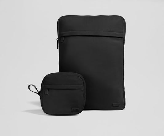 Laptop Sleeve and Tech Organizer in Black