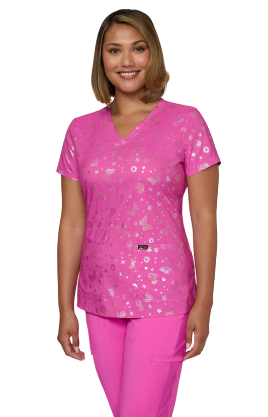 Filipina Mujer Koi Lite Mod. Velora Iridescent Light Bright Hibiscus Pink