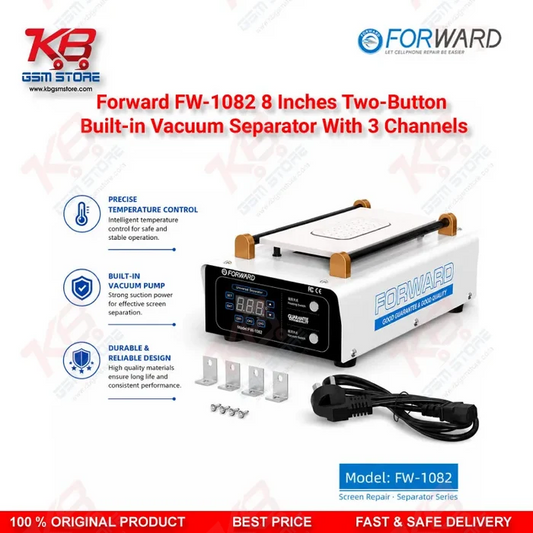 Forward FW-1082 8 Inch Two-Button Built-in Vacuum Separator LCD Screen Separator Machine (3 Channels) – Pakistan