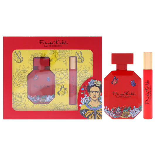 Frida Kahlo - Red by Frida Kahlo for Women - 2 Pc Gift Set 3.4oz EDT Spray, 0.33oz EDT Spray (Mini)