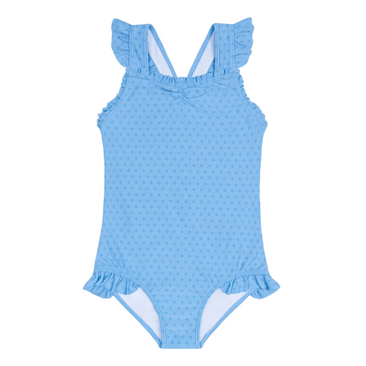 girls le marin dot ruffle edge one piece