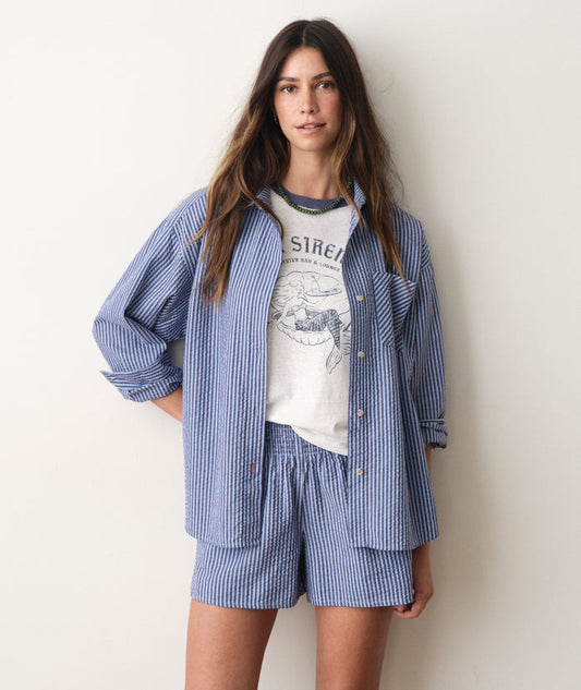 Gracey Oversized Seersucker Shirt
