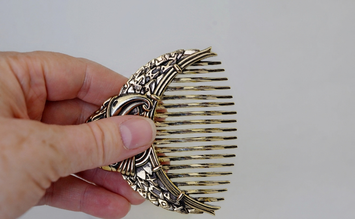 vkngjewelry Comb Handcrafted Eagle Solid Brass Beard Comb