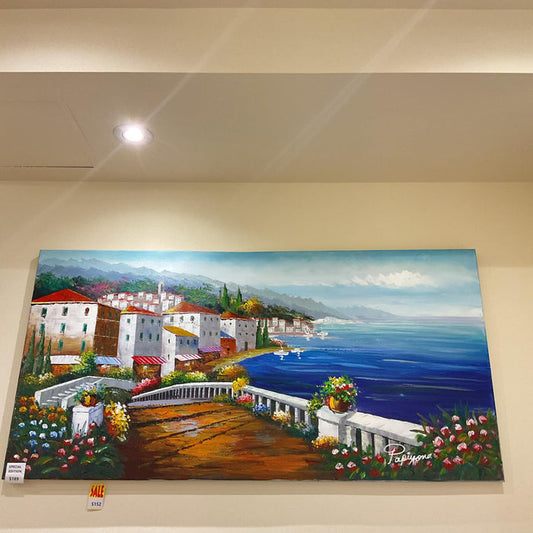 Handmade Oil Painting of Venice City on Stretched Canvas