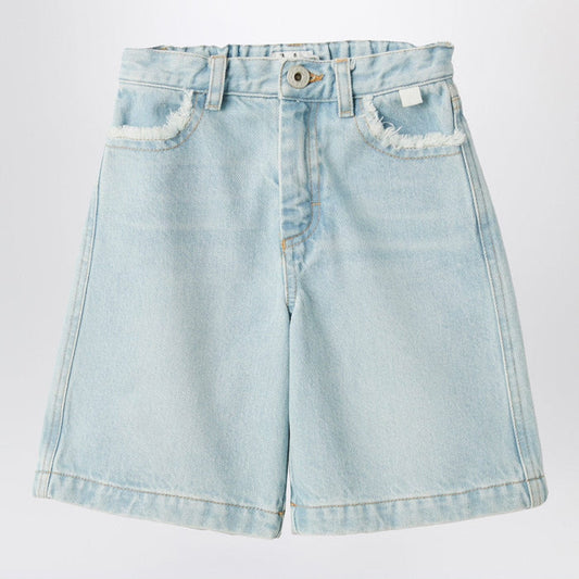 Shorts 4A Il Gufo - Light blue denim Bermuda Brand