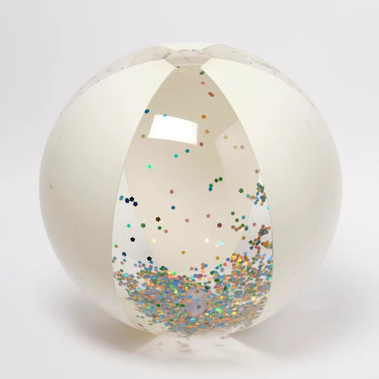 Inflatable Beach Ball - Cotton Candy Glitter