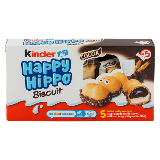 Kinder happy hippo biscuits 5 pack on white background